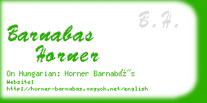 barnabas horner business card